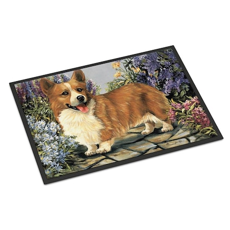Carolines Treasures 24 x 36 in. Corgi Garden Georgi Indoor or Outdoor Mat PPP3258JMAT